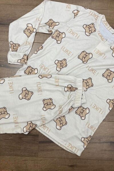 Ayıcık Desenli Pijama Takım